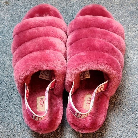 UGG Fluff Yeah slide Size 8 Color Bougainvillea Pink/Purple mix - Picture 9 of 11